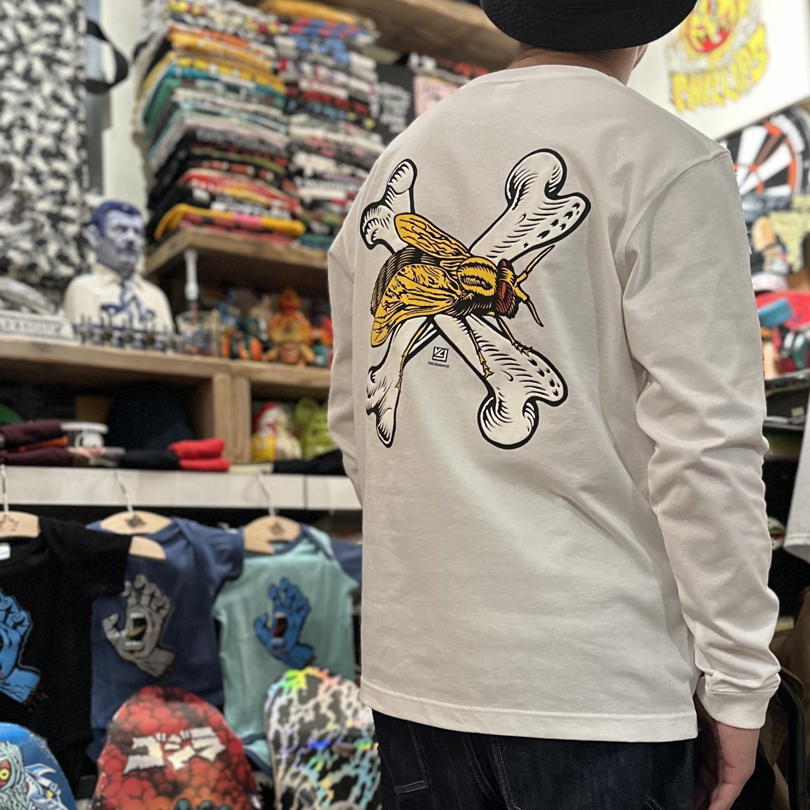 画像: 【 Qee Original 】FLY&BONES by VCJ L/S T-SHIRTS / WHITE