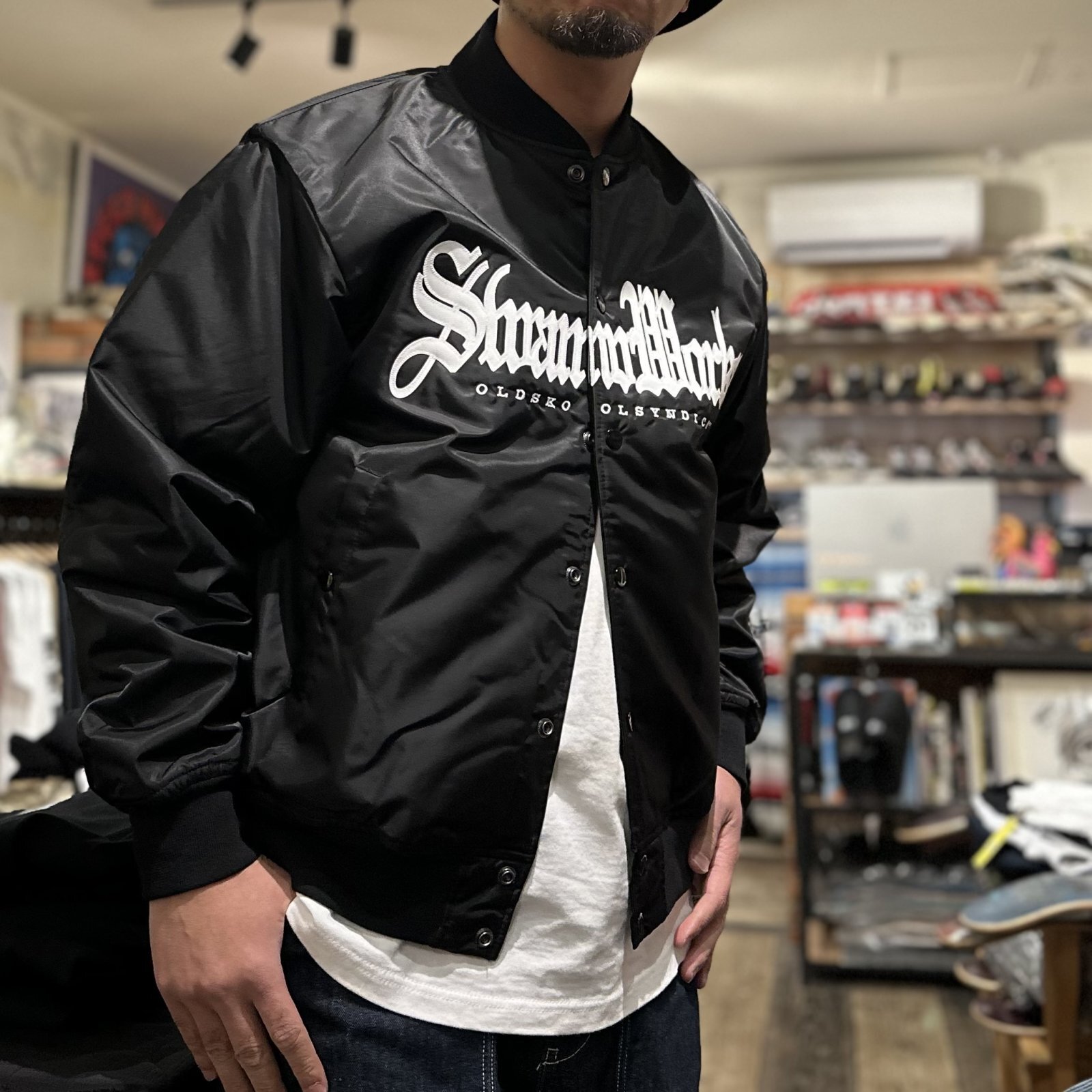 画像: 【 Qee Original 】SwampWorks 90's Style Stadium Jacket / BLACK