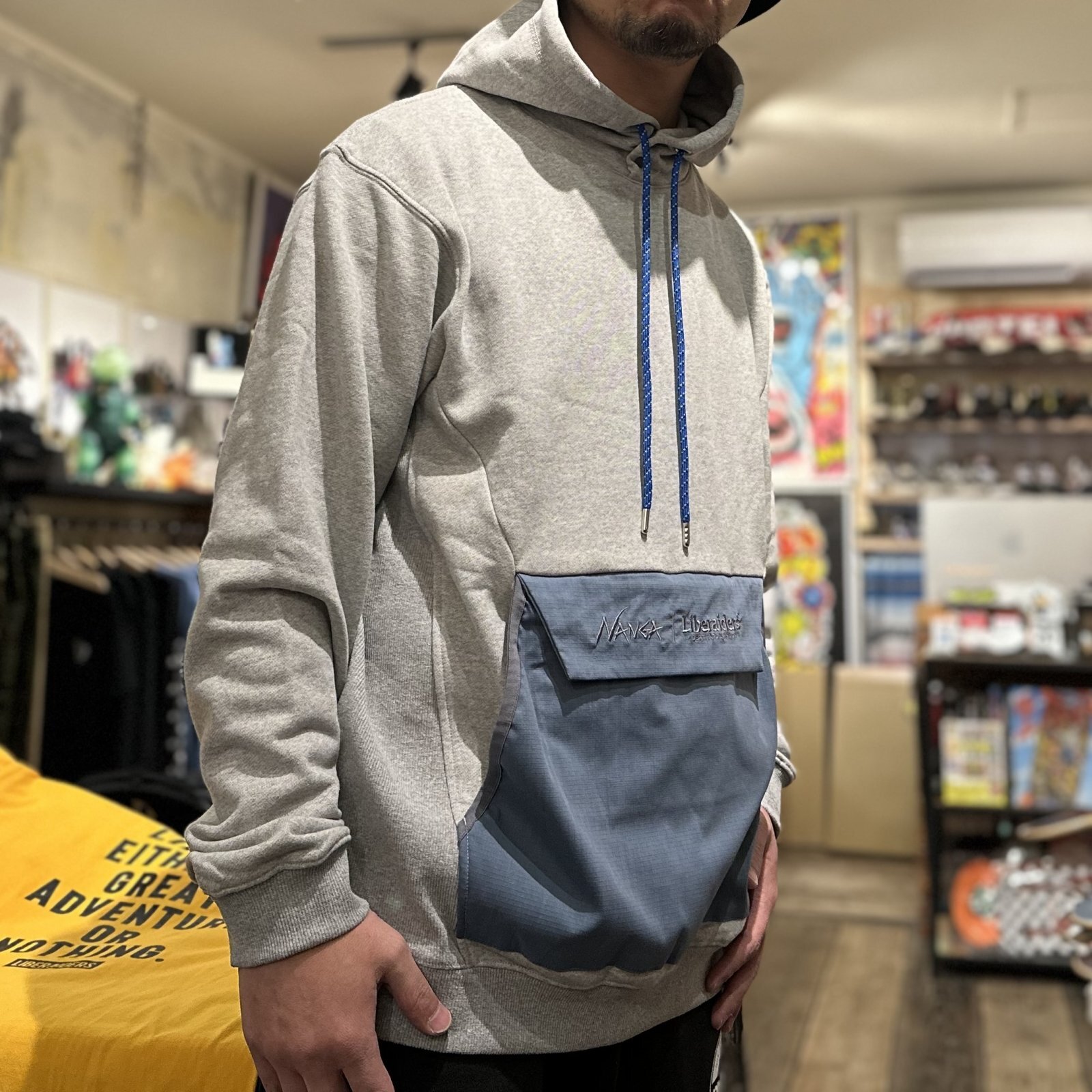 画像: 【 Liberaiders 】NANGA X LIBERAIDERS ECO HYBRID HOODIE / LIGHT GRAY