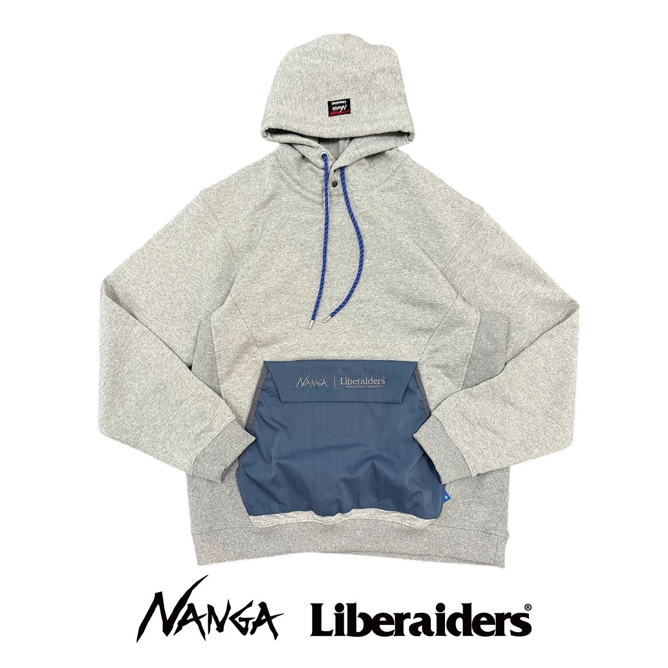 画像1: 【 Liberaiders 】NANGA X LIBERAIDERS ECO HYBRID HOODIE / LIGHT GRAY