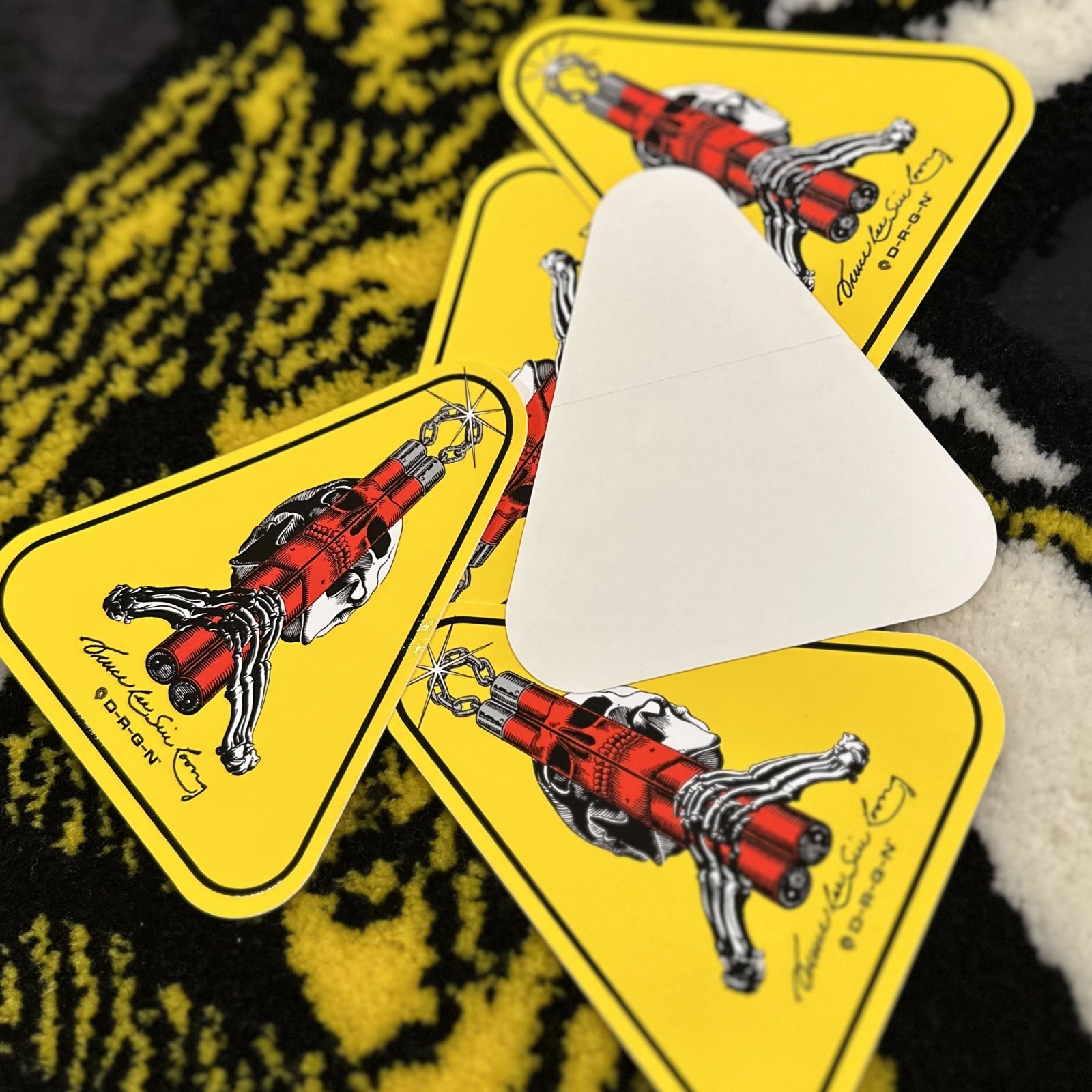 画像: 【 Powell Peralta 】BRUCE LEE x SKULL&NUNCHACK STICKERS / YELLOW