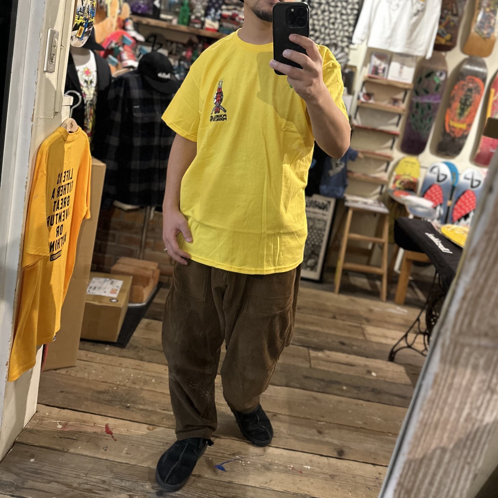 画像: 【 Powell Peralta 】BRUCE LEE x SKULL&NUNCHACK TEE / YELLOW