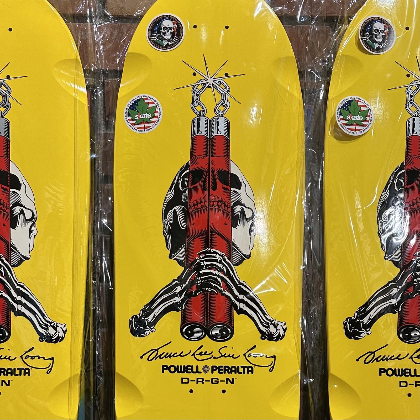 画像: 【 Powell Peralta 】BRUCE LEE x SKULL&NUNCHACK DECK / YELLOW