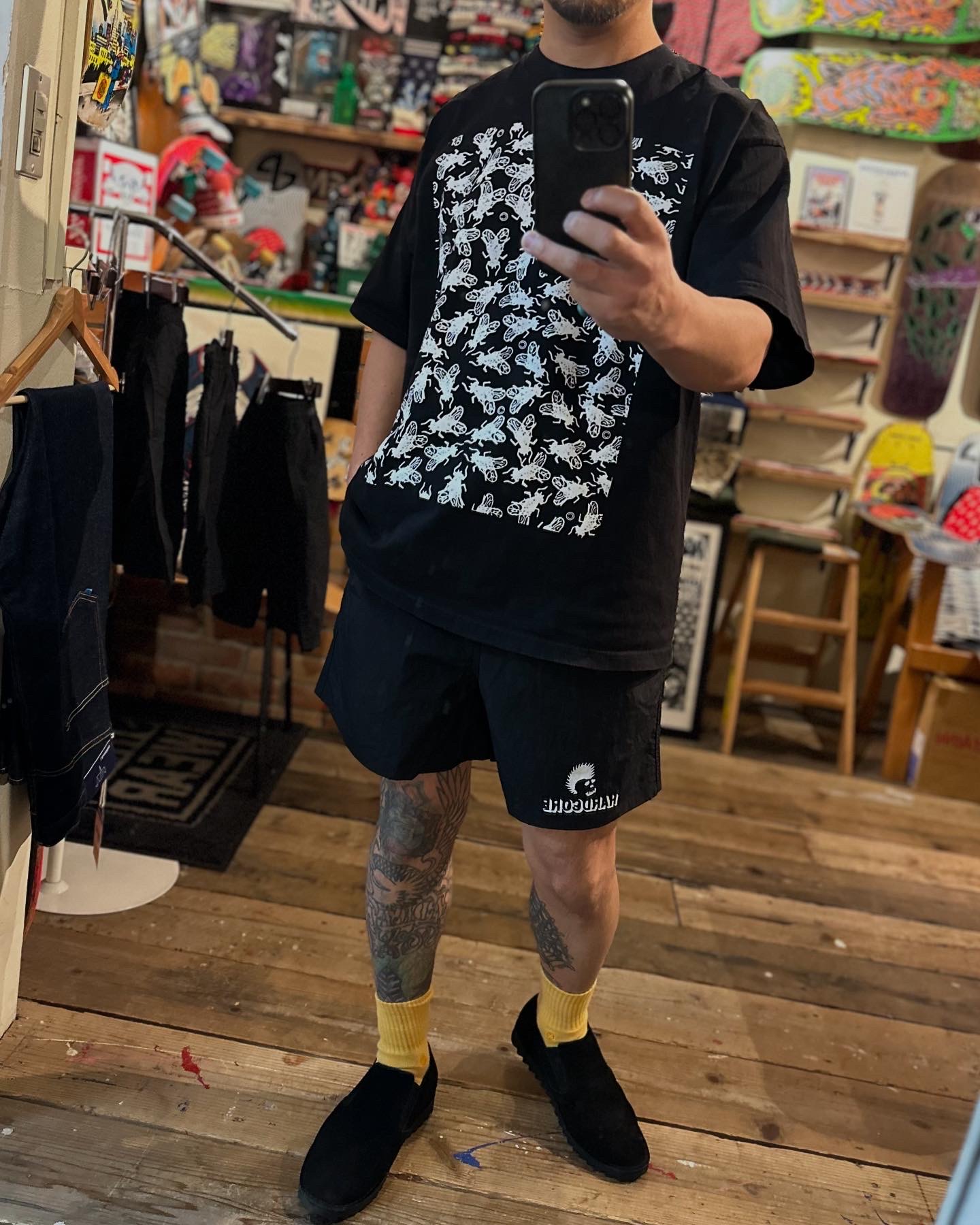 画像: 【 Skull Skates 】HARDCORE LOGO NYLON SHORTS / BLACK