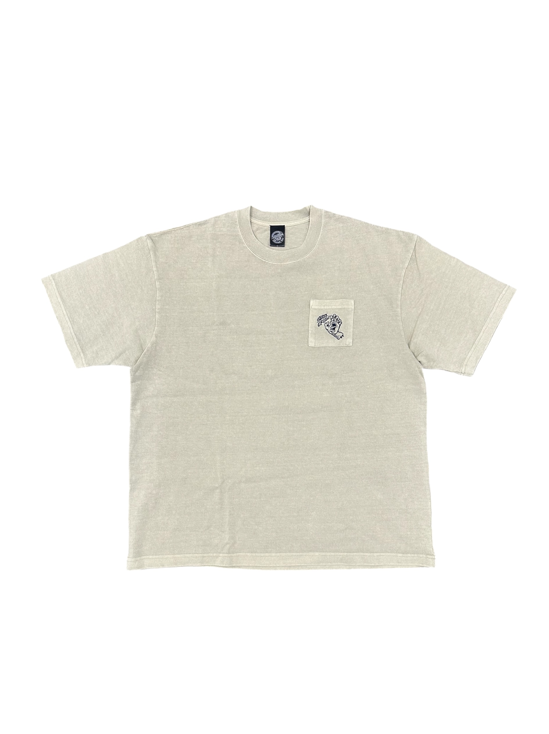 画像1: 【 Santa Cruz Skatebopards 】OVER DYE POCKET TEE / Over Dye Ivory