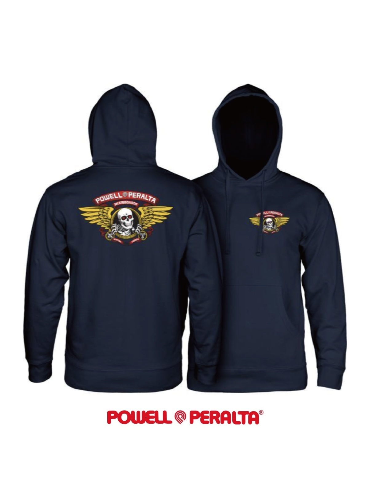 画像1: 【 Powell Peralta 】WINGED RIPPER P/O HOODIE / NAVY